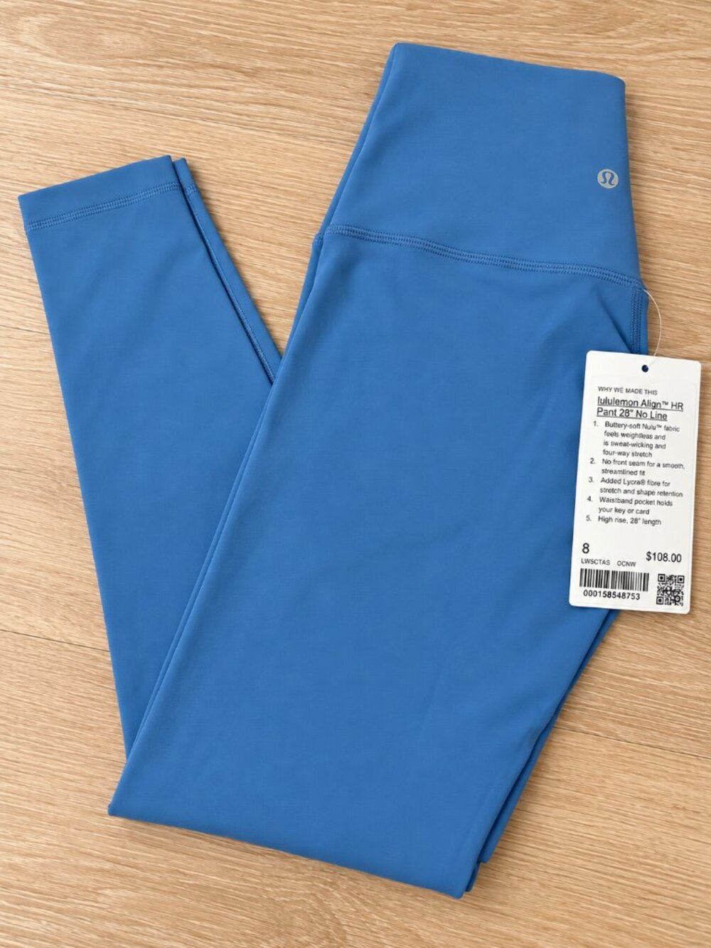 NWT Lululemon Align No Line HR Pant 28" Ocean Wave